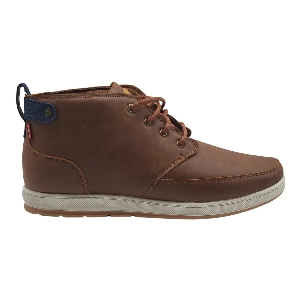 Levi's Atwater Mens Waxed Sneaker Boots British Tan Brown NWOB Size 13 Chukka